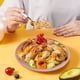 thumbnail image 5 of Juego de platos de plástico, platos de dumpling de frutas, juego de cubiertos, plato de cena, vajilla para el hogar, rosa, 5 of 6