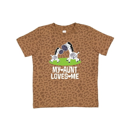 

Inktastic My Aunt Loves Me Zebra Zoo Animal Gift Toddler Boy or Toddler Girl T-Shirt