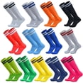 thumbnail image 2 of Calcetines largos de algodón y LICRA para niños, medias por encima de la rodilla para fútbol, béisbol, Hockey, deportes al aire libre, 1 par en unisex, 2 of 2