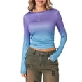 thumbnail image 1 of SUNSIOM T-Shirts Basiques Ajustés Décontractés pour Femmes Printemps Automne Manches Longues Col Rond Streetwear, 1 of 9