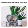 thumbnail image 2 of I Love Dad Heart Shaped Metal Photo Frame with Silver Finish for Tabletop Display and Father's Day, 2 of 8