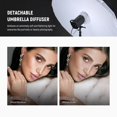 thumbnail image 4 of 51"/130cm Parabolic Reflective Umbrella Photography with White Inner, Soft Lighting with Diffuser Cover, Bag, Quick Fold for Camera Photo Studio Video, 4 of 5