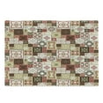thumbnail image 1 of Moroccan Cutting Board, Tile Pattern with Squares of Various Sizes Eastern Inspired Oriental, Decorative Tempered Glass Cutting and Serving Board, Large Size, Cream Dark Coral Brown, by Ambesonne, 1 of 1
