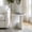 White, variant on Classy End Table, Side Table, or Small Night Stand for Room Decor - Square Marble Accent Table Perfect for Home, Bedroom, or Living Room Decor - Artistic Table Ideal for Small Spaces - 20" White