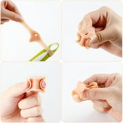 Peaoy 6Pcs Toe Separators with 2 Loops Silicone Bunion Corrector Big Toe Spacer for Crooked and Overlap Toe (Beige)