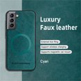 thumbnail image 5 of Allytechgroup Magnetic for Samsung Galaxy S21 Case, Compatible with MagSafe Support Magnetic Car Phone Mount PU Leather Slim Phone Case for Women Men for Samsung Galaxy S21, Green, 5 of 10