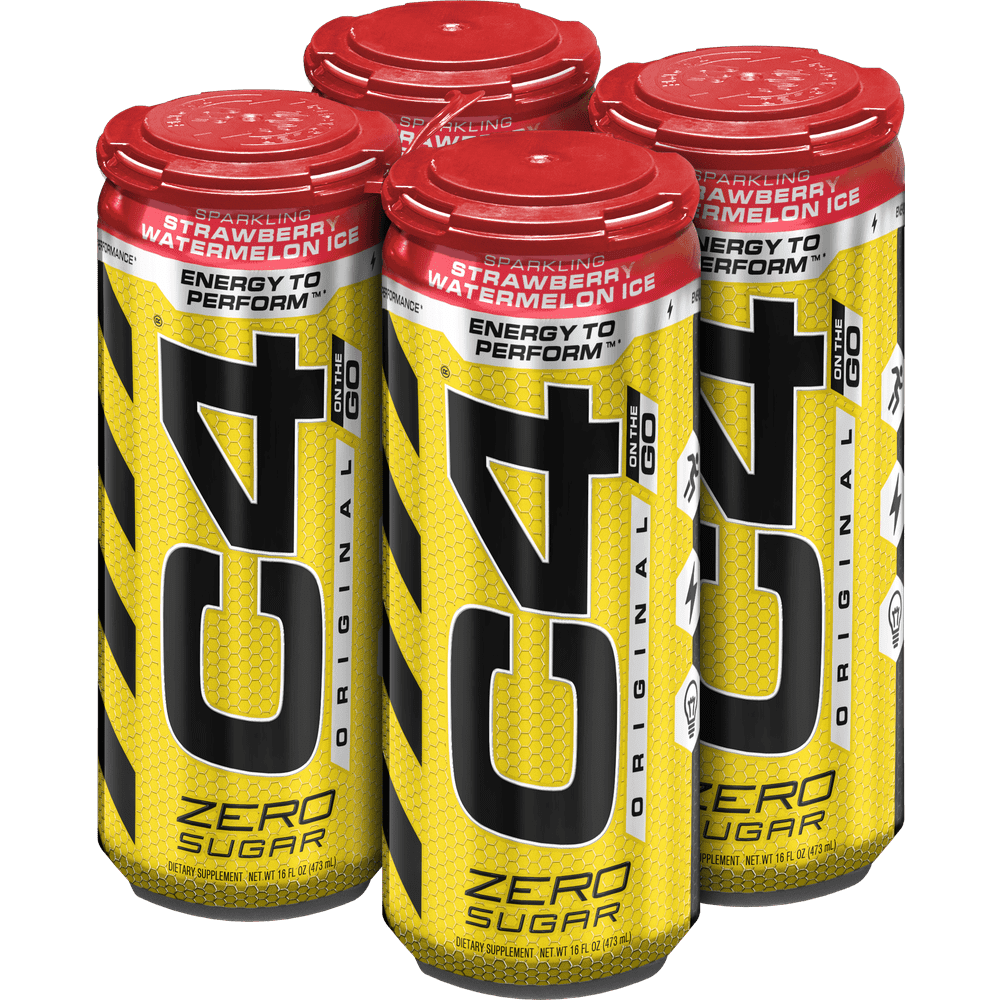 C4 Original Carbonated Pre Workout Drink, Strawberry