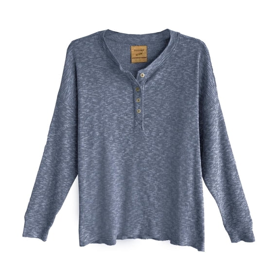 Victory Women's Long Sleeve Texture Thermal Henley
