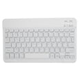 thumbnail image 2 of Teclado inalámbrico Bluetooth de 10 pulgadas con retroiluminación RGB, tecla cuadrada para teléfono, tableta, blanco tailandés, 2 of 5