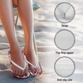 thumbnail image 6 of Chririnla Womens Skull Flower Print Flip Flops Comfortable Casual Slip On Slides Sandals Lightweight Soft Footbed Fashion Bathroom Walking Flats Slippers, 6 of 7