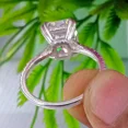 thumbnail image 2 of Forever Jewels 5.50Ct Radiant Moissanite Womens Bridal Engagement Ring Set 14K White Gold Plated, 2 of 7