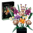 thumbnail image 4 of Bloques compatibles Flores Flores eternas Ramo decorativo Decoración Ensamblado Adornos de niña Modelo Juguete Regalo, 4 of 4