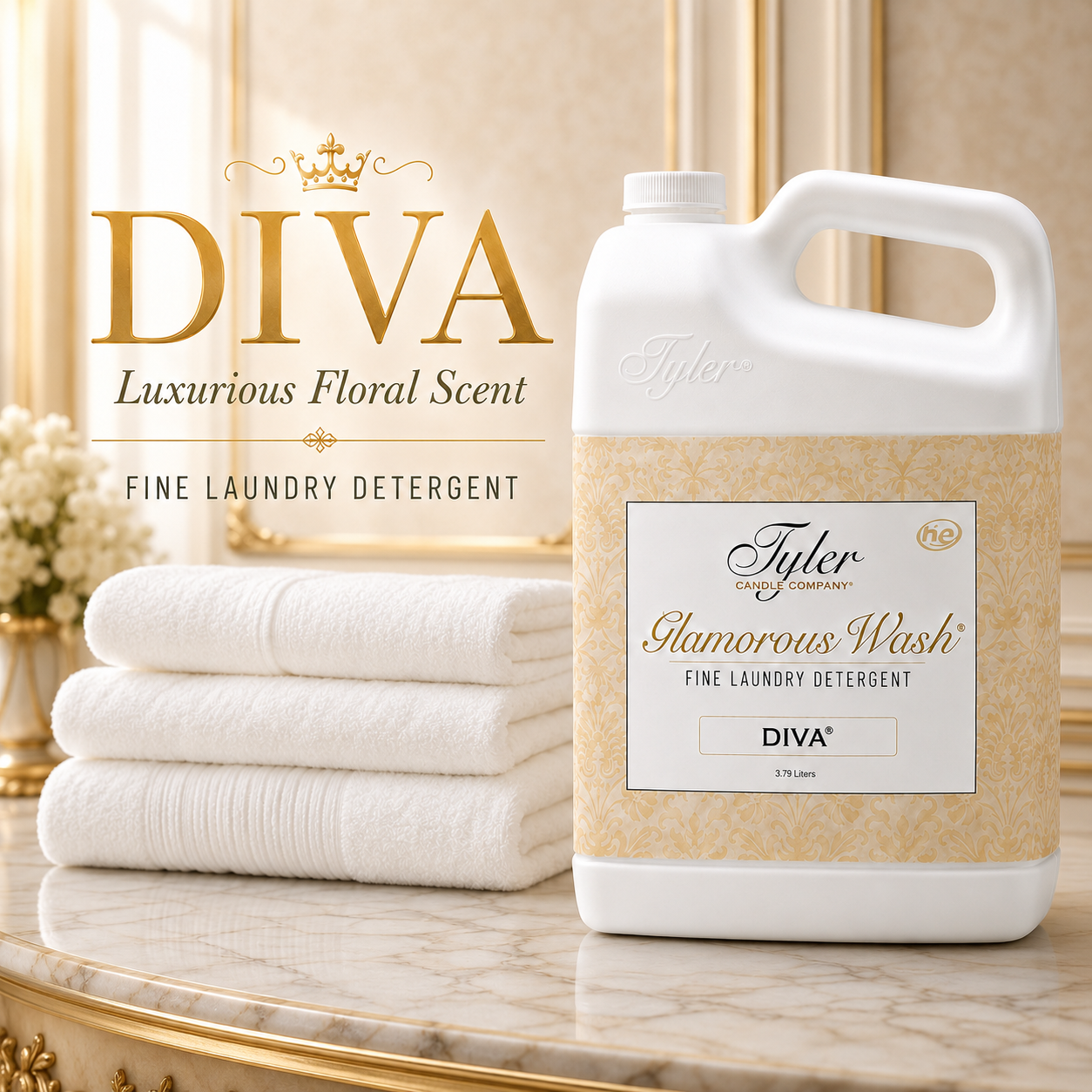 Tyler Candle Diva Glamorous Wash Liquid Detergent, 128 oz photo 3