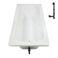 thumbnail image 6 of Streamline N-4320-745-BL 72 in. x 36 in. Acrylic Soaking Drop-In Bathtub in Glossy White, With External Drain in Matte Black, 6 of 12