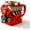 V6, variant on V6 Engine Coffee Mug, 3D Retro Stainless Steel with Spoon for Car Enthusiasts