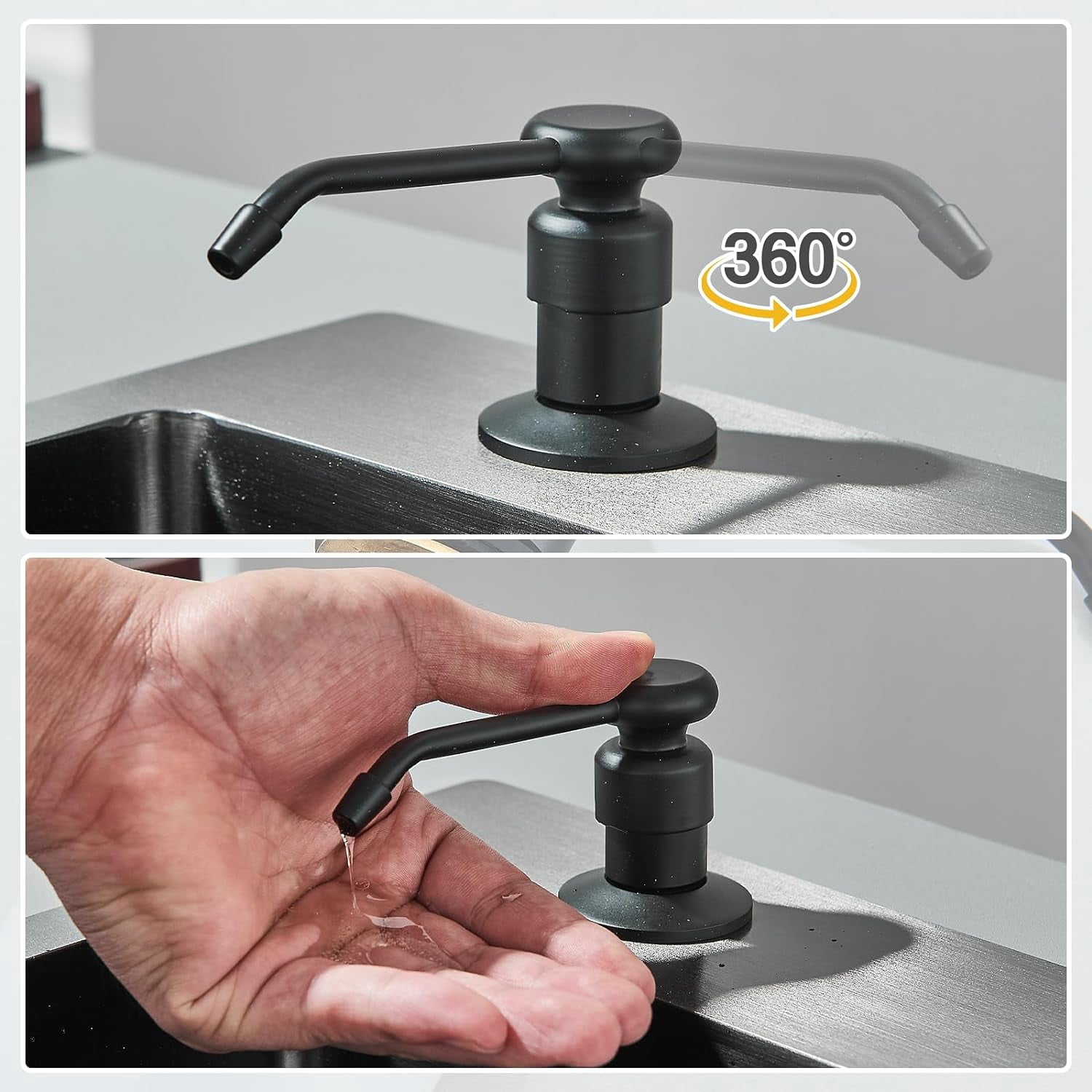 Zovajonia Matte Black High Arc 8 in Kitchen Faucet