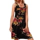 thumbnail image 1 of Lucakuins - Mini vestido de verano para mujer, casual, sin mangas, cuello redondo, suelto, estampado, sin mangas Lucakuins  moda, 1 of 2