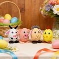 thumbnail image 5 of HuiXinOu 4pcs Plastic Easter Pet Ornaments Decorative Figurines for Home Office Tabletop Easter Holiday Decor, 5 of 6