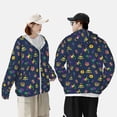 thumbnail image 4 of Balery Mardi Gras Carnival Sudadera ligera de manga larga con capucha y protección solar UPF 50+ para hombre y mujer, ideal para pesca y running-Small, 4 of 7