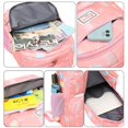 thumbnail image 2 of School Bags Bookbag for Girls, School Backpacks Set with Pencil Cases and Lunch Box, Pink, 2 of 6