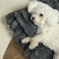thumbnail image 3 of TOWN & COUNTRY LUXE CuddleTown Ribbed Bubble Stripe Pillow Crate Mat Pet Bed, Machine Washable Cover, Soft & Calming, Non-Slip Bottom, Dark Grey, Extra Small 23"x17"x3", 3 of 7