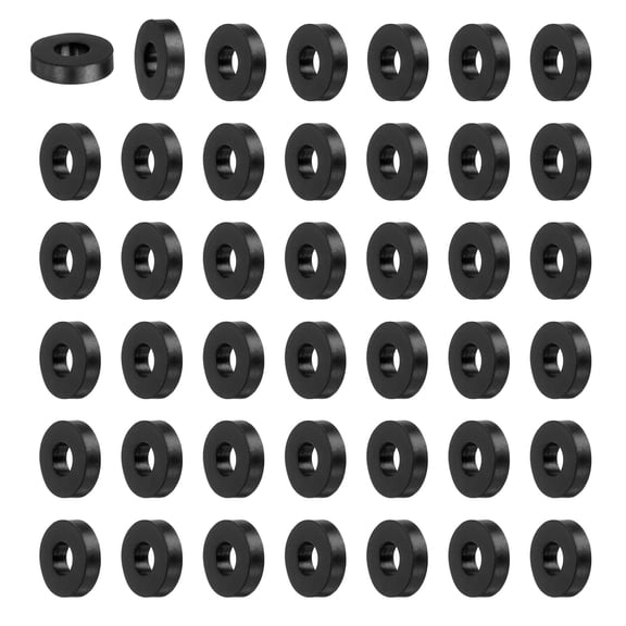 Uxcell 60 Pack Rubber Spacers 20mm OD x 8.5mm ID x 5mm Thick Round Anti Vibration Spacer Rubber Bushing Grommets Thick Rubber Washers for Home Car Accessories