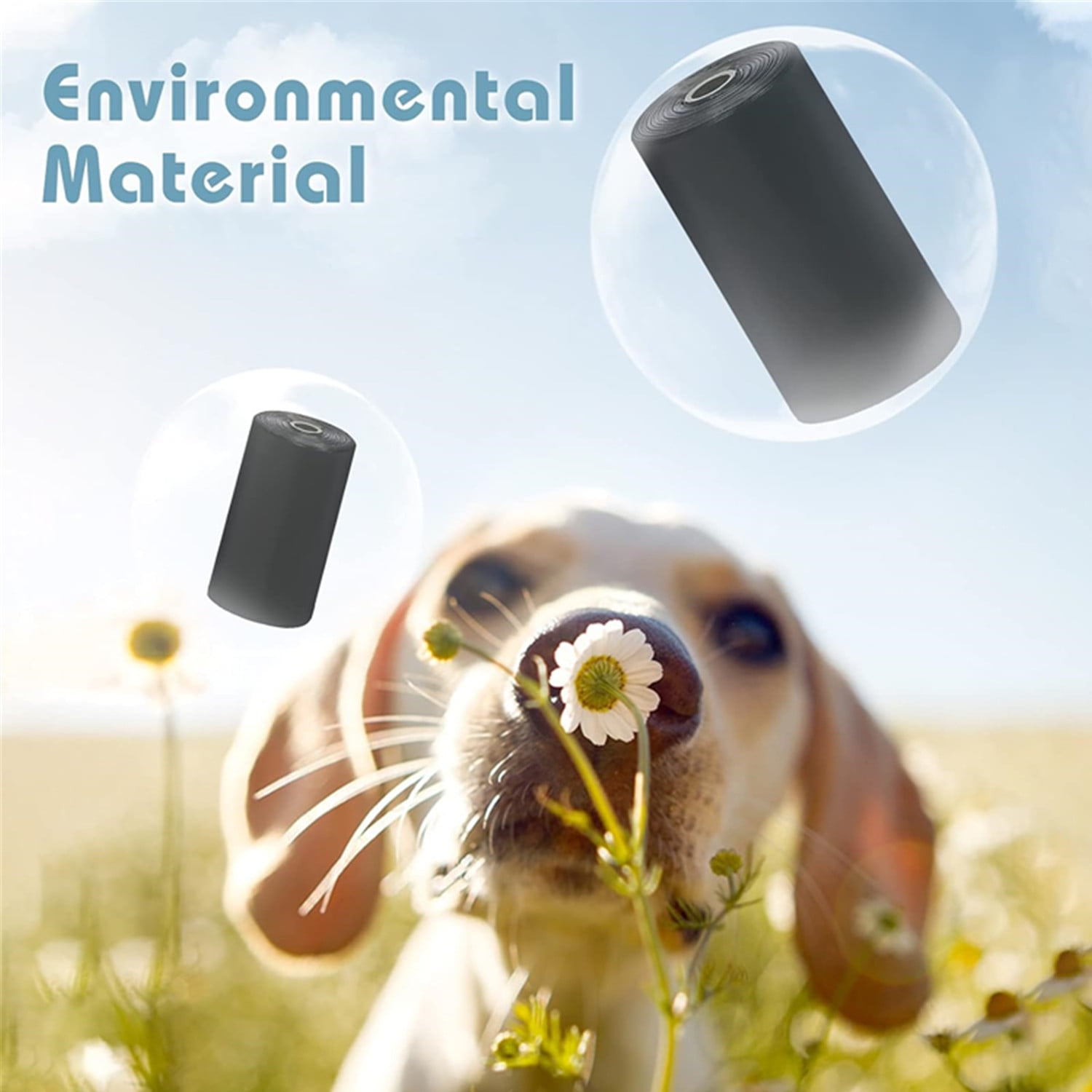 Pack of 100 DOG PET WASTE POOP BAGS, UNSCENTED, REFILL ROLLS, Multicolor