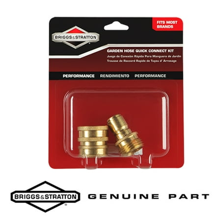 Briggs & Stratton 6190 Genuine Garden Hose Quick Connect Kit with Brass Fittings (Best Hose Quick Connect)
