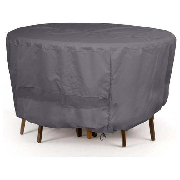 Oval Firepit/Chair Set Cover - Weather Resistant Outdoor Cover, Heavy Duty Table and Chair Cover Set for , 300D Polyester, Oval 58W x 36D x 30H, Charcoal Elite Charcoal Polyester