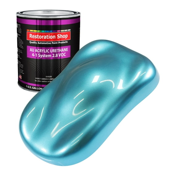 Restoration Shop Le Mans Blue Metallic Acrylic Urethane Auto Paint - Gallon Paint Color Only, Single Stage High Gloss