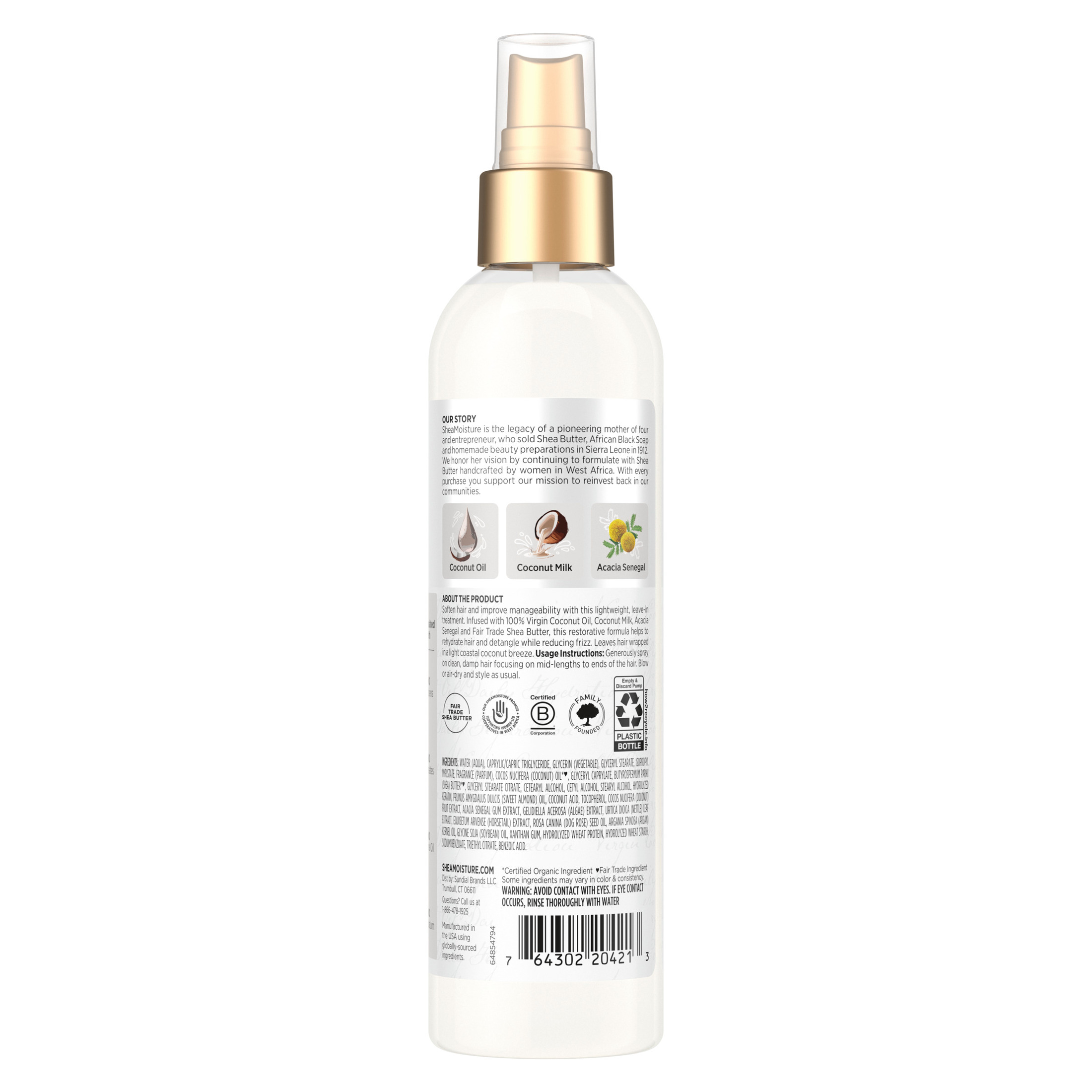SheaMoisture Coconut Oil Leave-In Conditioner, 8 fl oz photo 8