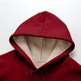 thumbnail image 4 of JWZUY Women's Sherpa Lined Hoodies Warm Fleece Hooded Sweatshirt Casual Thermal Hoodie with Pocket for Winter Wine L, 4 of 6