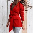 thumbnail image 2 of Vedolay Coat for Women Suit Jackets for Women Casual Long Sleeve Open Front Lapel Collar Blazer Jacket,Red L, 2 of 5