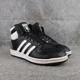 thumbnail image 1 of Ad-id-as Shoes Mens 8.5 Sneakers Top Ten Hi Black White Leather Basketball Casual, 1 of 6