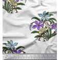 thumbnail image 1 of Soimoi Modal Satin Fabric Flamingo,Leaves & Floral Block Print Fabric by Yard 42 Inch Wide, 1 of 3