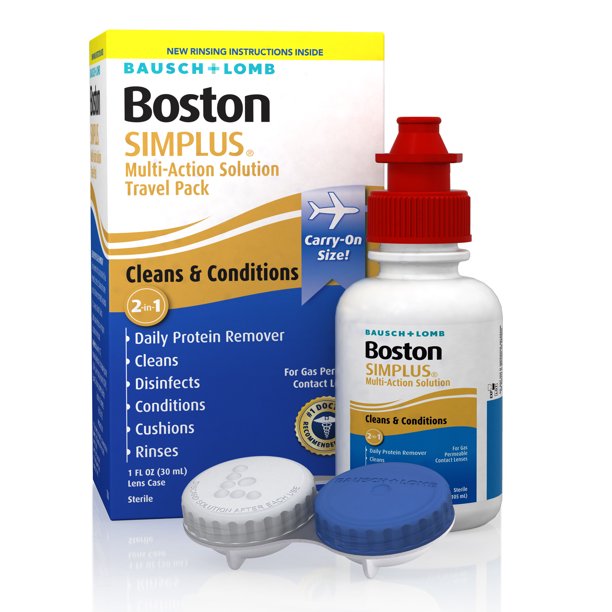 Boston® SIMPLUS MultiAction Solution Travel Kit and Lens Case from