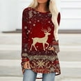 thumbnail image 2 of Christmas Sweatshirts for Women Oversized Sweatshirts Sweatshirt Crewneck Active Long Sleeve Tops Loose, 2 of 5