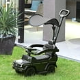 thumbnail image 2 of Aosom Push Car for Toddler, 3-in-1 Licensed G350 Toddler Car Stroller Sliding Car,  Baby Walker Foot to Floor Slider with Horn, Steering, Foot Rest, Seat Storage, Safe Design, Black, 2 of 9