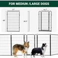 thumbnail image 3 of Historyli Corral para Perros de 8 Paneles Interior/Exterior,Corral de Ejercicio para Mascotas/Cachorros de Metal Extra Resistente,Puerta Ancha y Umbral Bajo,Corral para Mascotas para Jardín o Patio, 3 of 6