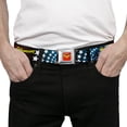 thumbnail image 3 of Wonder Woman Logo Full Color Red Seatbelt Buckle Belt - Wonder Woman Face w/Stars, 3 of 9