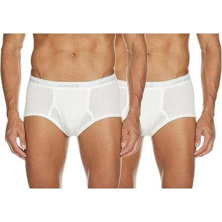 Hanes Men's Big White Pack of 7 Tagless 2XL-2XG Full Rise Briefs With Comfort Flex Waist Band