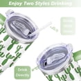 thumbnail image 5 of 40oz Barell Cactus Blossom Outdoor Stainless Steel Flip Straw Tumbler Spill Proof Travel Cup Double Wall Vacuum Insulated Coffee Mug with Top Handle, 5 of 6