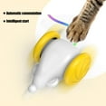 thumbnail image 4 of Daupanzees USB Rechargeable Interactive Cat Toys, LED Lights Automatic Cat Toy, Smart Electric Simulation Mouse Toy for Indoor Cats, Kitten Toys for Cats Funny Chasing Yellow, 4 of 9