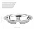 thumbnail image 4 of 3Pcs Round Stainless Steel Dinner Tray Separation Plates Fast Food Plate Rice Dishes Silver (20cm, 3 Grids), 4 of 7