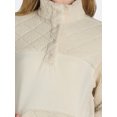 thumbnail image 4 of Time and Tru Women's Quilted Fleece Pullover, Sizes S-XXXL, 4 of 5