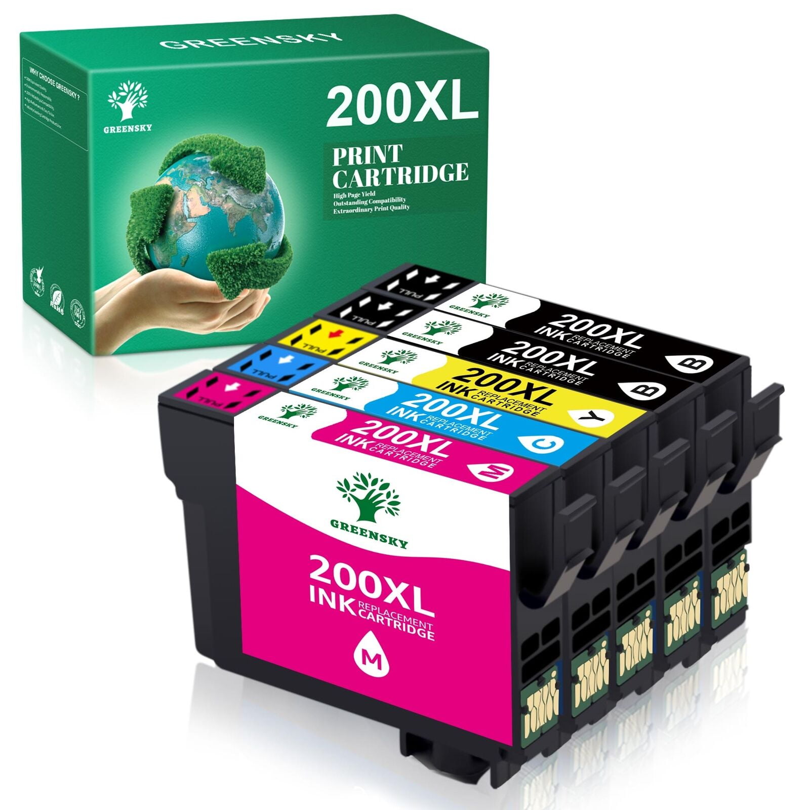 Greensky Ink Cartridge Replacement For Epson 200xl 200 Xl T200xl To Use With Xp 200 Xp 300 Xp 9879