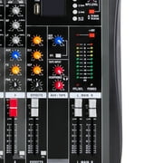 DENEST Professional Mixer Sound Board Console 6 Channel Desk System Interface Digital USB