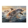thumbnail image 2 of Ryvnso Dolphin Jumping Bathroom Shaggy Rugs Toilet Mat Soft Contour Rug, 2 of 9