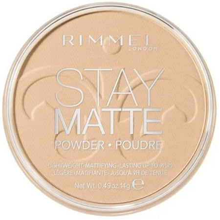 Rimmel London Stay Matte Long Lasting Pressed Powder, Creamy Natural 0.49 oz (Pack of