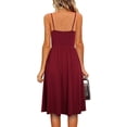 thumbnail image 2 of Casual Dresses for Women Sleeveless Cotton Summer Beach Dress A Line Spaghetti Strap Sundresses with Pockets, 2 of 5